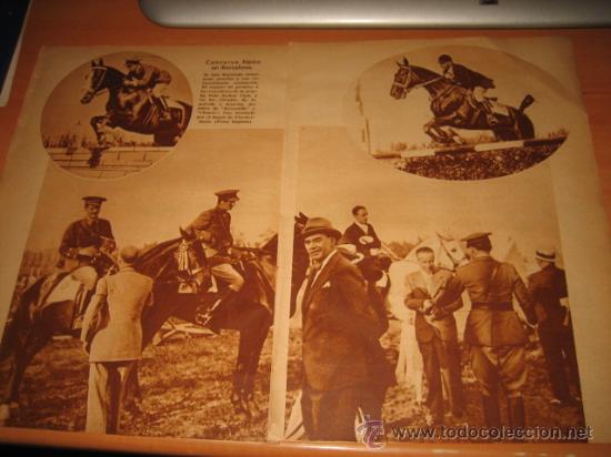 Collection Magazines and Newspapers: CONCURSO HIPICO EN BARCELONA 2 HOJAS DE REVISTA BLANCO Y NEGRO 1935