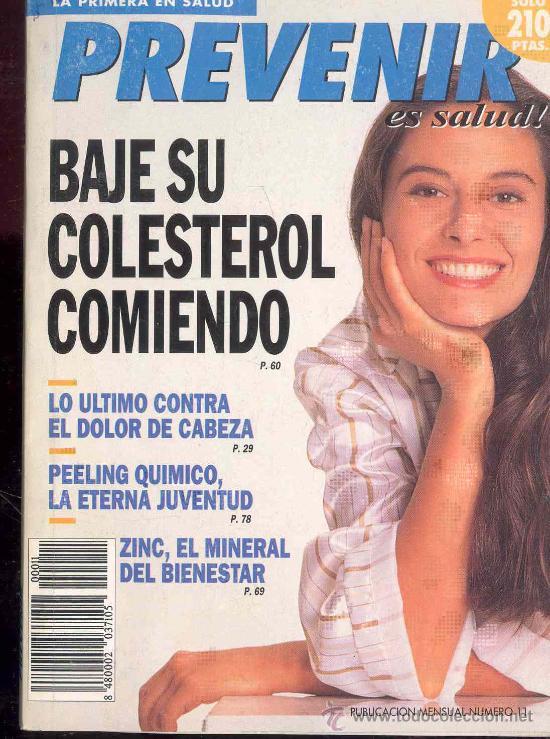 Collezionismo di Riviste e Giornali: REVISTA PREVENIR ES SALUD N&ordm; 11- 1993 - BAJE SU COLESTEROL COMIENDO
