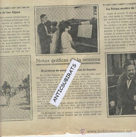 Coleccionismo de Revistas y Peri&oacute;dicos: REVISTA.A&Ntilde;O 1933.EL PROFESOR DE MUSICA M&Aacute;S JOVEN DE ESPA&Ntilde;A.EDUARDO ARGUEDAS.ZARAGOZA. PIANO . VIOLIN