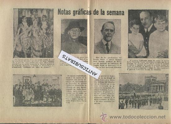 Coleccionismo de Revistas y Peri&oacute;dicos: REVISTA.A&Ntilde;O 1933.AVIACION. EL AVIADOR LINDBERGH EN EL AYUNTAMIENTO DE SANTO&Ntilde;A.