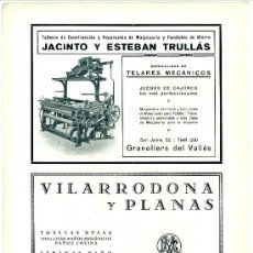 Coleccionismo de Revistas y Periódicos: ANUNCIO FABRICAS JACINTO ESTEBAN Y VILARRODONA DE GRANOLLERS (BARCELONA) 1928. PUBLICIDAD