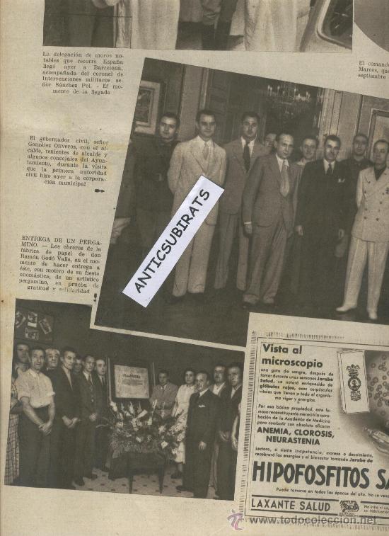 Collection Magazines and Newspapers: LA VANGUARDIA. A&Ntilde;O 1939.POST GUERRA CIVIL.FABRICA DE PAPEL.RAMON GODO VALLS. OBREROS