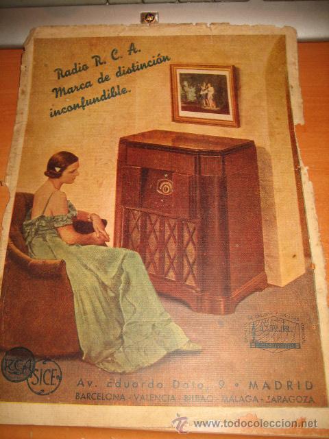 Collection Magazines and Newspapers: PUBLICIDAD RADIO R.C.A. CONTRAPORTADA DE REVISTA BLANCO Y NEGRO 1933
