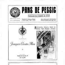 Coleccionismo de Revistas y Periódicos: ANUNCIOS FABRICAS DE VIC. BREVE RESEÑA DE BLANES. PUBLICIDAD. AÑO1928