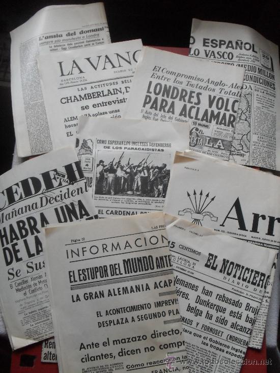 Collezionismo di Riviste e Giornali: 12 PORTADAS DE PERIODICOS EN FACSIMIL TAMA&Ntilde;O 37 x 57 cms (ver fotografias adicionales)