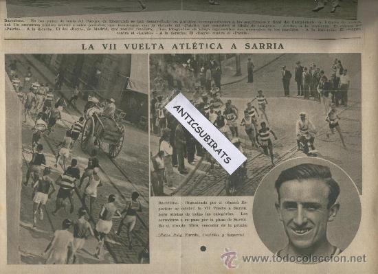 Coleccionismo de revistas y peri&oacute;dicos: LA VANGUARDIA A&Ntilde;O 1935 ATLETISMO MASCULINO EN SARRIA BARCELONA CAMPEONATO DE BASQUETBOL BASQUET