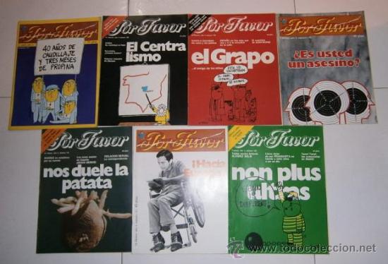 Coleccionismo de revistas y peri&oacute;dicos: Lote de 7 revistas Por Favor N&ordm; 93-136-137-138-139-140-141 (A&ntilde;os 3 y 4 - 1976 y 1977)
