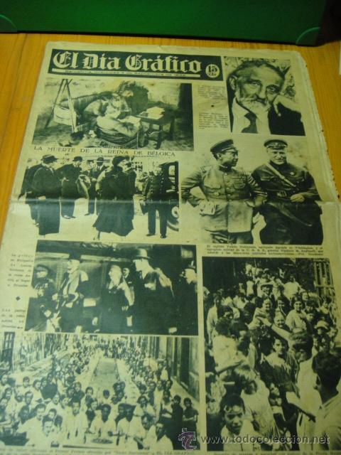 Sammeln von Zeitschriften und Zeitungen: el dia grafico 4 de septiembre de 1935 muerte de la reina de belgica