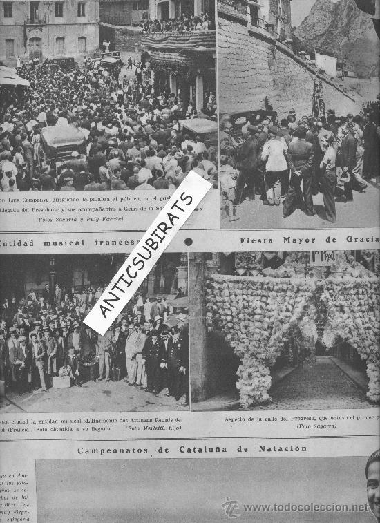 Collezionismo di Riviste e Giornali: LA VANGUARDIA.A&Ntilde;O 1934. LLUIS COMPANYS VISITA SORT. GERRI DE LA SAL.