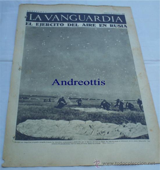 Coleccionismo de revistas y peri&oacute;dicos: LA VANGUARDIA 27 NOVIEMBRE DE 1936. EL EJERCITO DEL AIRE EN RUSIA. GUERRA CIVIL