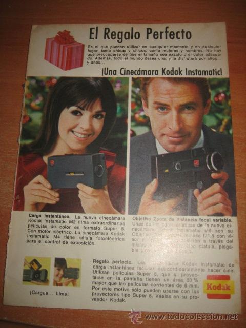 Coleccionismo de Revistas y Peri&oacute;dicos: PUBLICIDAD CINECAMARA KODAK INSTAMATIC  HOJA REVISTA SELECCIONES READERS DIGEST 1966