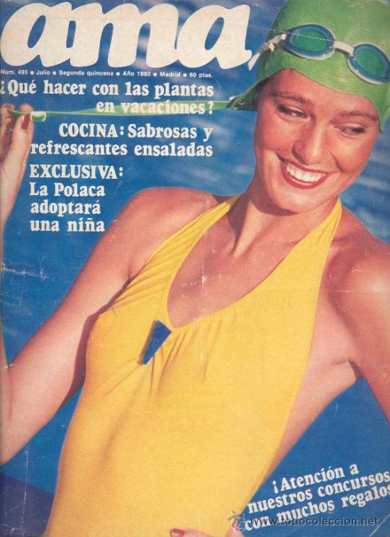 Collezionismo di Riviste e Giornali: REVISTA, AMA - N&ordm; 495 - 1980 - LA POLACA ADOPTARA UNA NI&Ntilde;A - INCLUYE PATRONES
