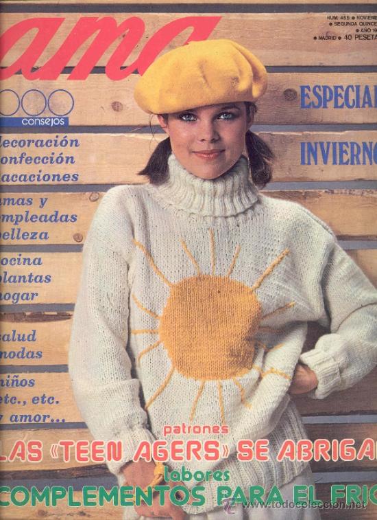 Collezionismo di Riviste e Giornali: REVISTA, AMA - N&ordm; 455 - 1978 - ESPECIAL INVIERNO - INCLUYE PATRONES -