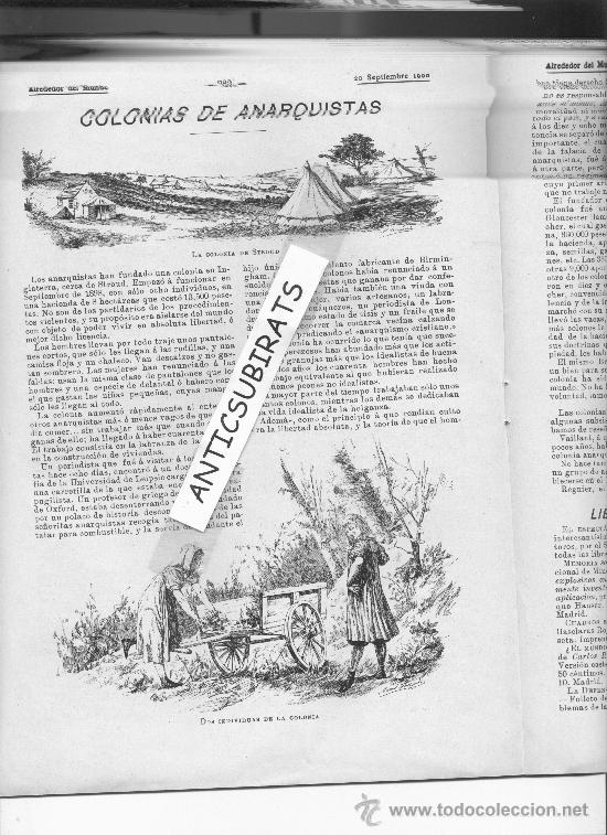 Coleccionismo de revistas y peri&oacute;dicos: REVISTA A&Ntilde;O 1900 LOS ANARQUISTAS COLONIA DE STROUD ANARQUISMO CAMPESINO
