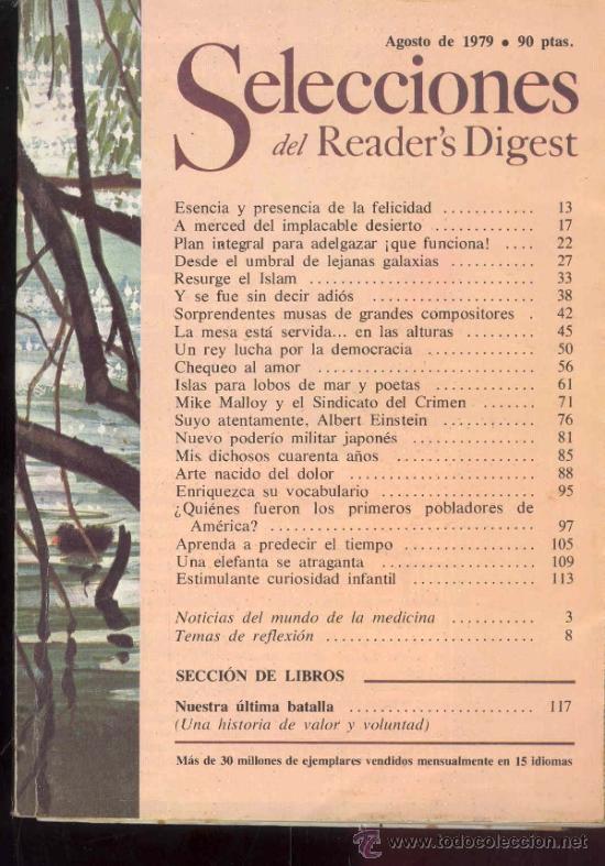 Collezionismo di Riviste e Giornali: SELECCIONES DEL READER&acute;S DIGEST - AGOSTO DE 1979 N&ordm; 465