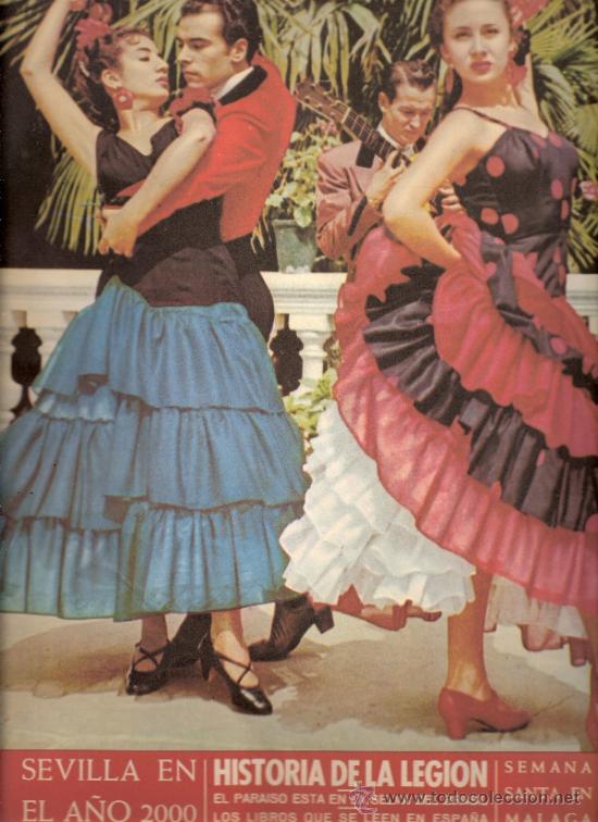 Coleccionismo de revistas y peri&oacute;dicos: Mvndo Hisp&aacute;nico.N 73.Abril 1954.La Legi&oacute;n.Millan Astray.Bayreuth.Sevilla 2000.Indios Brasil.Sumario.