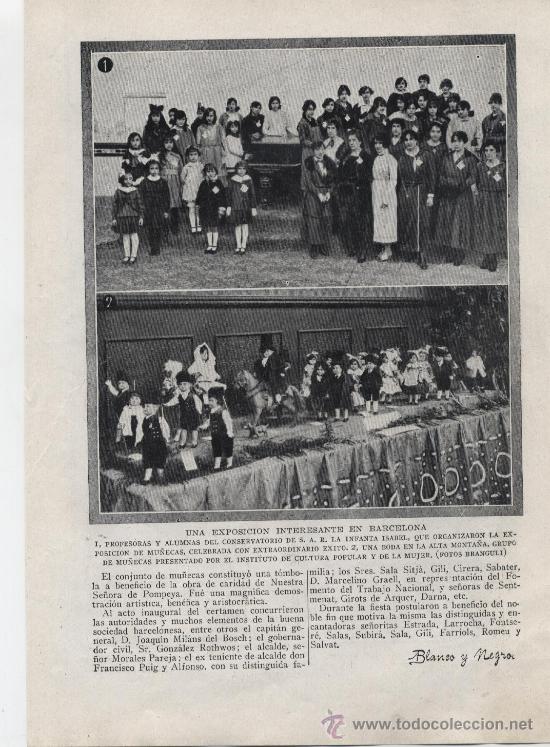 Collection Magazines and Newspapers: * BARCELONA * Exposici&oacute;n de mu&ntilde;ecas en el Conservatorio de S.A. R. la Infanta Isabel- 1919