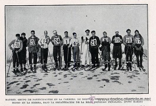 Coleccionismo de revistas y peri&oacute;dicos: NAVACERRADA 1930 SOCIEDAD PE&Ntilde;ALARA CARRERRA ESQUIES RETAL HOJA REVISTA
