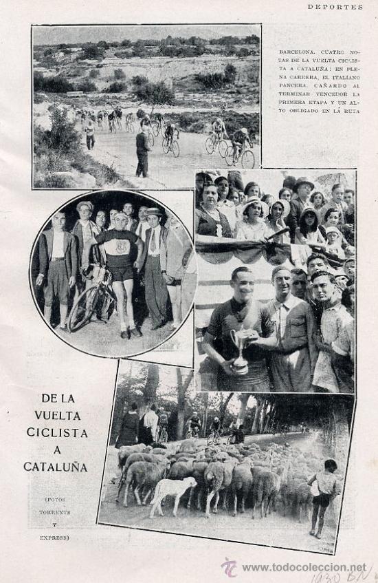 Coleccionismo de revistas y peri&oacute;dicos: CICLISMO 1930 VUELTA CATALU&Ntilde;A MARIANO CA&Ntilde;ARDO VENCEDOR HOJA REVISTA