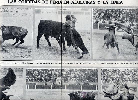 Coleccionismo de Revistas y Peri&oacute;dicos: TOROS 1915 ALGECIRAS Y LA LINEA BELMONTE JOSELITO 2 HOJAS REVISTA