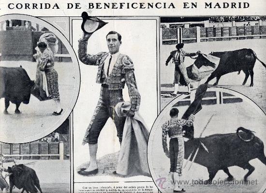Coleccionismo de revistas y peri&oacute;dicos: TOROS 1912 MADRID BENIFICENCIA FUENTES-MANOLETE-PASTOR Y GAONA 2 HOJAS  REVISTA