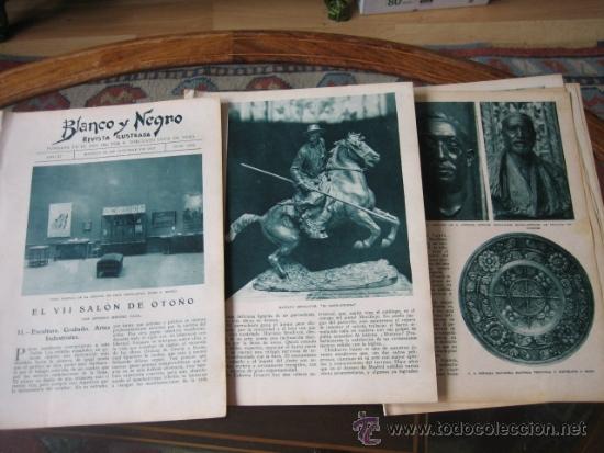 Collection Magazines and Newspapers: EL VII SALON DE OTO&Ntilde;O.ESCULTURAGRABADO,ARTES INDUSTRIALES 7 HOJAS REVISTA BLANCO Y NEGRO 1927