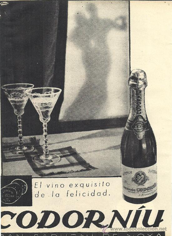 Coleccionismo de Revistas y Peri&oacute;dicos: Publicidad cava Codorniu de San Sadurn&iacute; de Noya - 1932
