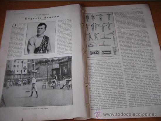 Collection Magazines and Newspapers: DE RE ATLETICA EUGENIO SANDOW 2 HOJAS DE REVISTA BLANCO Y NEGRO 1927