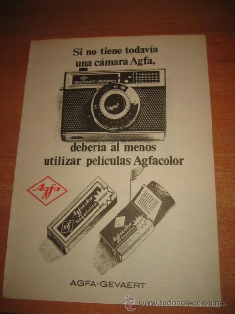 Coleccionismo de Revistas y Peri&oacute;dicos: PUBLICIDAD CAMARA AGFA ISOMAT-RAPID HOJA DE REVISTA READERS DIGEST 1968