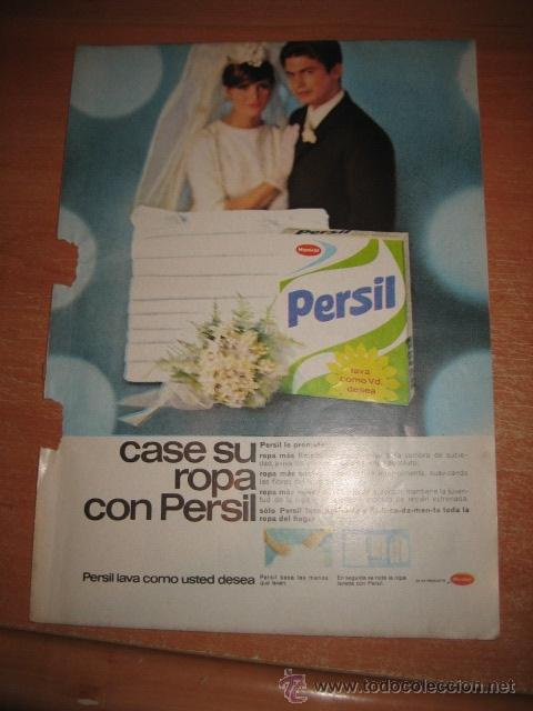 Coleccionismo de Revistas y Peri&oacute;dicos: PUBLICIDAD CASE SU ROPA CON PERSIL HOJA DE REVISTA READERS DIGEST 1965