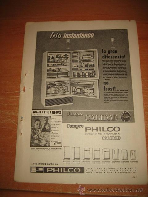 Coleccionismo de Revistas y Peri&oacute;dicos: PUBLICIDAD COMPRE PHILCO LAVADORAS,TELEVISION,FRIGORIFICOS HOJA DE REVISTA READERS DIGEST 1965