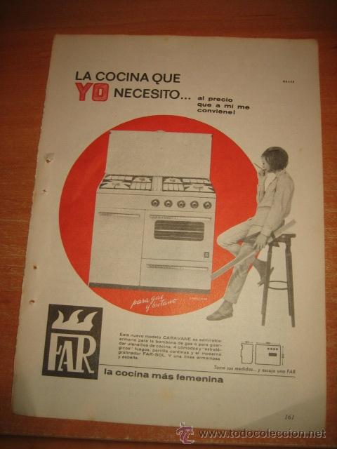 Coleccionismo de Revistas y Peri&oacute;dicos: PUBLICIDAD COCINAS FAR HOJA DE REVISTA READERS DIGEST 1965