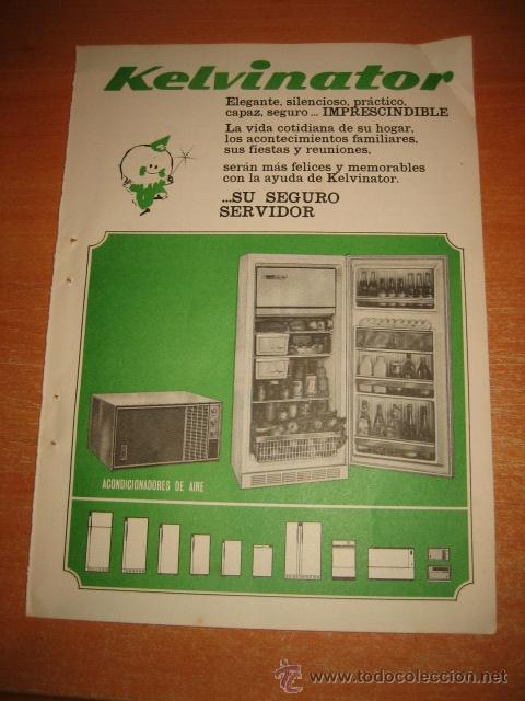 Coleccionismo de Revistas y Peri&oacute;dicos: PUBLICIDAD FRIGORIFICOS KELVINATOR HOJA DE REVISTA READERS DIGEST 1965