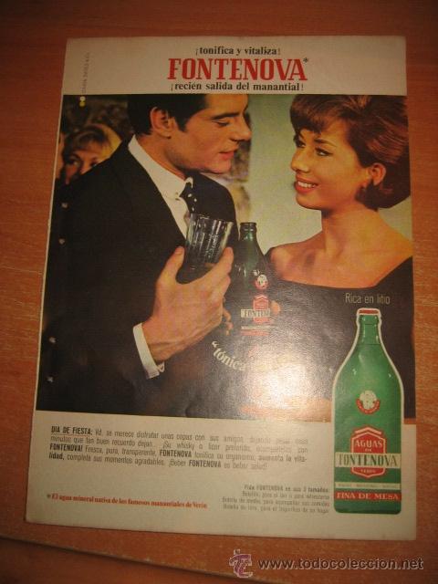 Coleccionismo de Revistas y Peri&oacute;dicos: PUBLICIDAD AGUAS DE FONTENOVA  HOJA DE REVISTA READERS DIGEST 1965