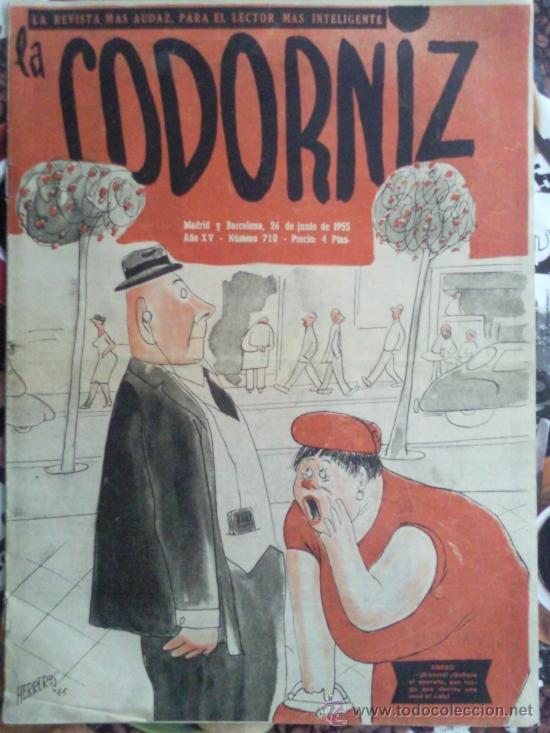 Coleccionismo de Revistas y Peri&oacute;dicos: REVISTA LA CODORNIZ , JUNIO 1955 , N&ordm; 710
