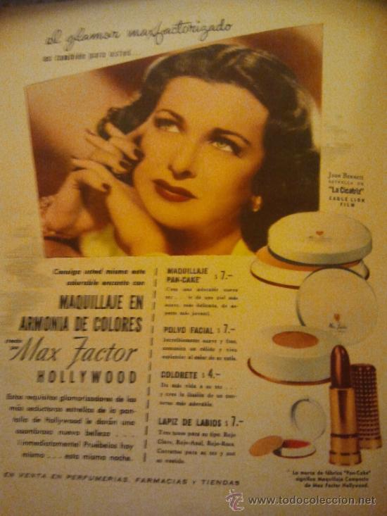 ARGENTINA 1949 HOJA REVISTA ANUNCIO MAQUILLAJE (Coleccionismo - Revistas y Periódicos Modernos (a partir de 1.940) - Otros)