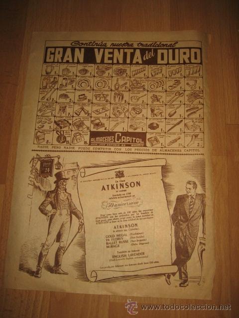 Coleccionismo de revistas y peri&oacute;dicos: PUBLICIDAD ALMACENES CAPITOL GRAN VENTA DEL DURO HOJA DE REVISTA  ABC 1949
