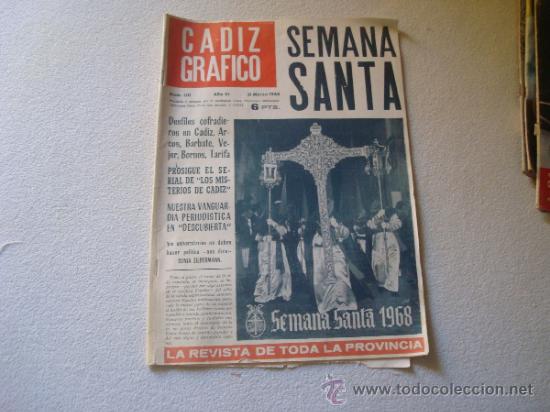 Coleccionismo de Revistas y Peri&oacute;dicos: revista cadiz grafico ,especial semana santa 1968