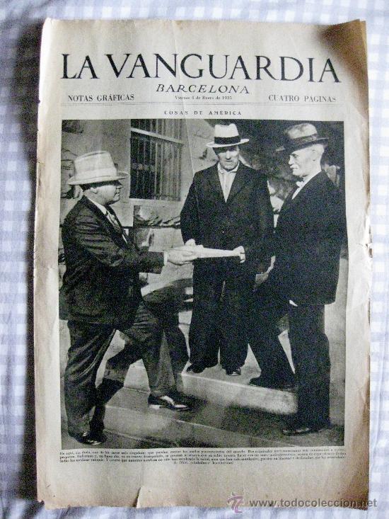 Collection Magazines and Newspapers: LA VANGUARDIA-NOTAS GR&Aacute;FICAS--VIERNES 4 ENERO 1935. 4 P&Aacute;GINAS.