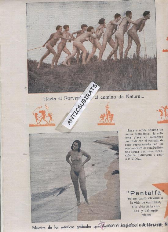 Coleccionismo de Revistas y Peri&oacute;dicos: REVISTA.A&Ntilde;O 1935.NATURISMO.DESNUDISMO.FOTOS AMATEUR DE DESNUDOS.PLAYA DE GAVA.