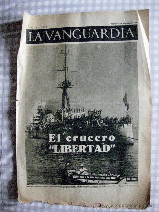 Coleccionismo de revistas y peri&oacute;dicos: LA VANGUARDIA-NOTAS GR&Aacute;FICAS- GUERRA CIVIL- SABADO 16 SEPTIEMBRE 1936. 4 P&Aacute;GINAS.