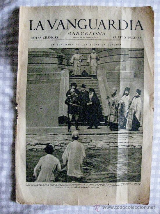 Coleccionismo de revistas y peri&oacute;dicos: LA VANGUARDIA-NOTAS GR&Aacute;FICAS - VIERNES 11 DE ENERO DE 1935. 4 P&Aacute;GINAS.