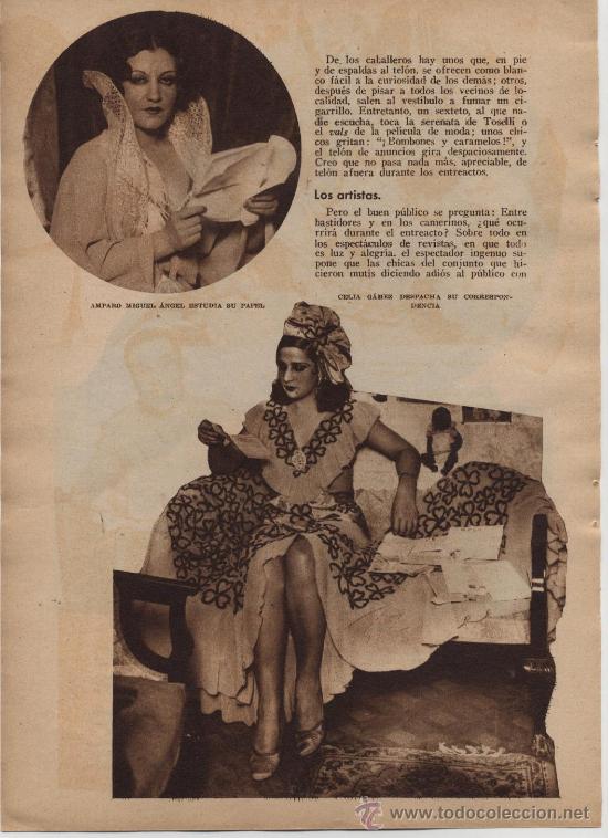 Coleccionismo de revistas y peri&oacute;dicos: * TEATRO * Encuesta, responden: Amparito Taberner, Celia G&aacute;mez, Galleguito, Miguel Ligero...- 1933