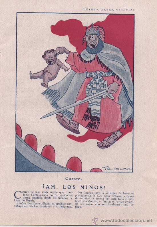 Sammeln von Zeitschriften und Zeitungen: &iexcl; Ah, los ni&ntilde;os &iexcl; / cuento de Felipe P&eacute;rez Capo con dibujos de Pellicer   - 1933