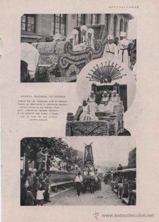 Colecionismo de Revistas e Jornais: * LAREDO, Santander * Batalla de Flores  - 1929
