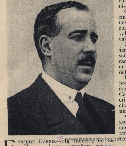 Coleccionismo de revistas y peri&oacute;dicos: Retrato de del redactor de  ABC Enrique Garro  - 1930