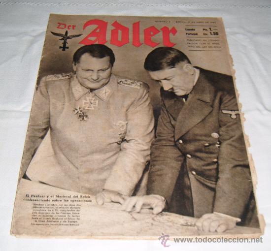 Coleccionismo de revistas y peri&oacute;dicos: revista Der Adler Berlin 21 de Abril 1942