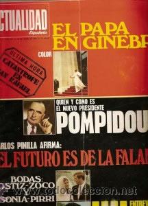 Coleccionismo de revistas y peri&oacute;dicos: LA ACTUALIDAD ESPA&Ntilde;OLA N&ordm; 911 5 DE  JUNIO DE 1969. EL PAPA EN GINEBRA