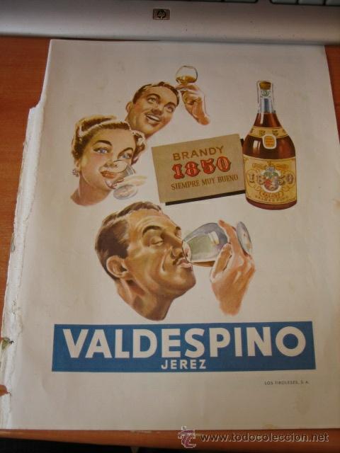Coleccionismo de Revistas y Peri&oacute;dicos: PUBLICIDAD BRANDY 1850 VALDESPINO JEREZ HOJA DE REVISTA BLANCO Y NEGRO 1957