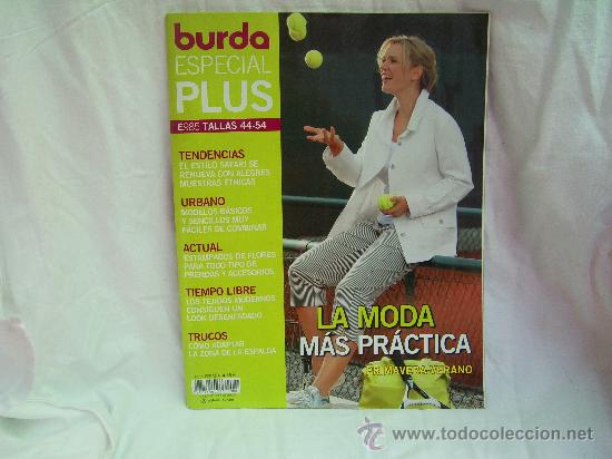 Coleccionismo de revistas y peri&oacute;dicos: BURDA E985 ESPECIAL PLUS. PRIMAVERA VERANO. TRUCOS. ACCESORIOS. MODA BA&Ntilde;O. ENCAJE. DEPORTIVO